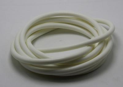 Tubulação flexível branca do silicone, tubulação de alta temperatura da borracha de silicone