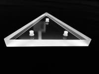 Verre de quartz optique de forme triangulaire avec trou, plaque de quartz fondu transparente