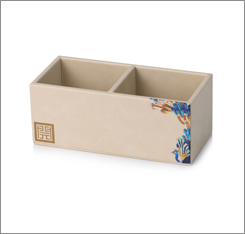 130*130*135 beige leatherette tissue box cover manufacturer for 5-star hotel guest supply