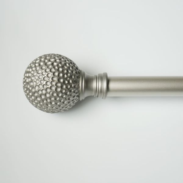 300MM Length Iron Pipe Style Curtain Rods Resin Finials