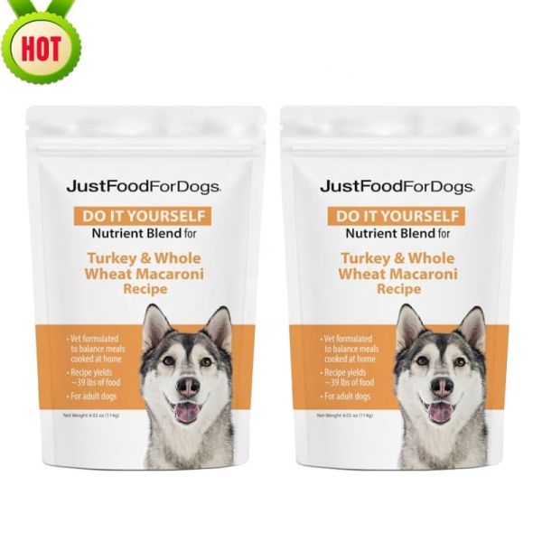 Custom Order Resealable Smell Proof Flat Bottom Plastic Pouches Zipper Lock Aluminum Foil Packaging for Cats Dog Petfood