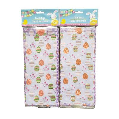 Sacs en plastique de sucrerie de cadeau d'oeufs de pâques de sac de cellophane de festin de lapin en gros