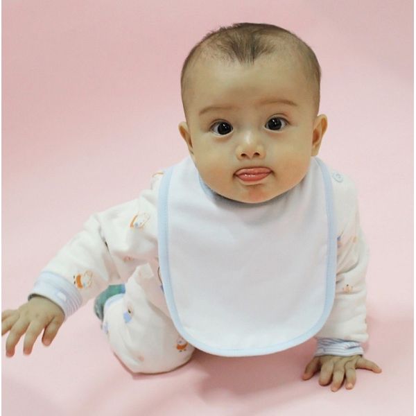 Sublimation Blanks Soft Cotton Terry Fancy Newborn Toddlers Baby Bibs For Feeding Teething Drooling
