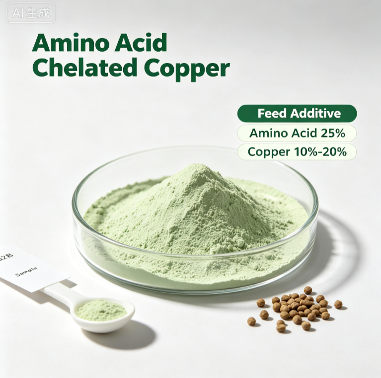Amino Acid Chelated Copper Feed Additive, Organic Chelated Trace Mineral, Amino Acid 25%, Copper 10%-20% for Livestock, Poultry & Aquaculture