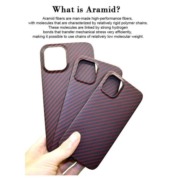 Случай телефона волокна Aramid углерода Eco дружелюбный ультра светлый на iPhone 12