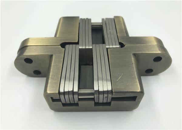 Antique Brass Concealed Cabinet Hinges / Zinc Alloy Hidden Closet Door Hinges