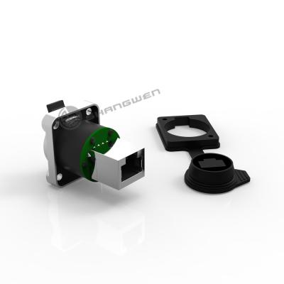 Ethernet 8 pin conector à prova d'água Socket Conector feminino Rj45