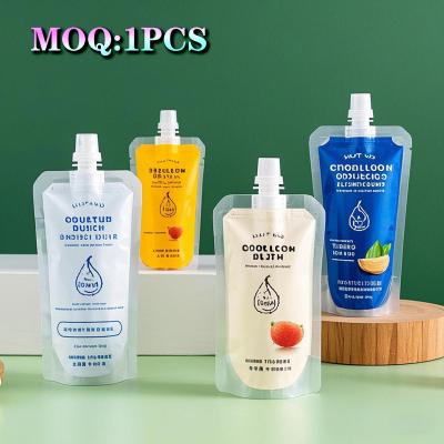Custom Reusable Stand Up Pouch Bags With Spout Liquid Baby Food Fruit Juice Mud Sauce For Drinks Lotion Packaging