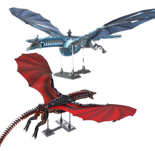 MOC children gifts a song of ice and fire wesselion dragon action figures building block toys