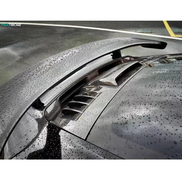 Pour Porsche 992 Turbo Spoiler en fibre de carbone 992 Turbo Upgrade Paktechz Style Spoiler de couverture de queue en fibre de carbone