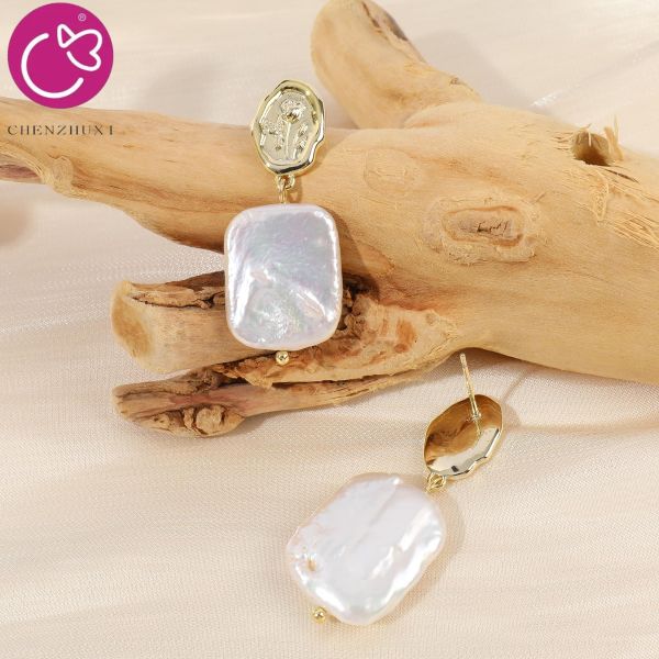 Fashion Jewelry Latest Design Natural Pearl Earrings Pearl Petals Baroque Pearl Earrings