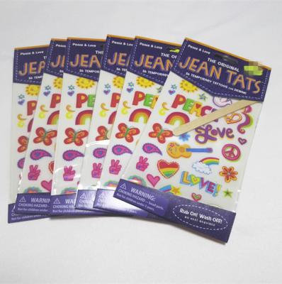 Rub On Transfer Tattoo Stickers with Eco-friendly Custom Paper Stickers Washable and Non-toxic