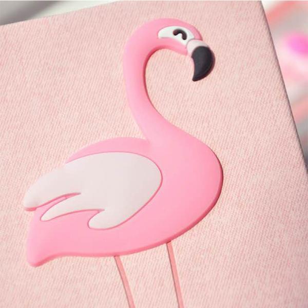 Flamingo Pink PU Leather Notepads And Stationery Waterproof Notebook A6 Gift Set Hardcover