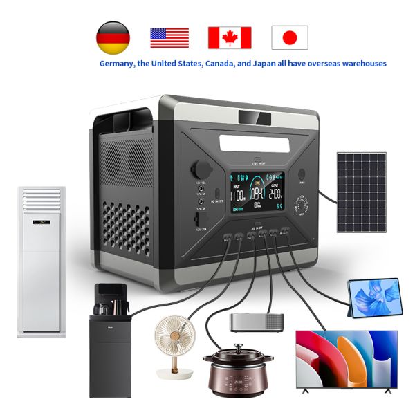 MPPT 2400W solar energy generator Camping Power Supply For Camping And Emergency Backup