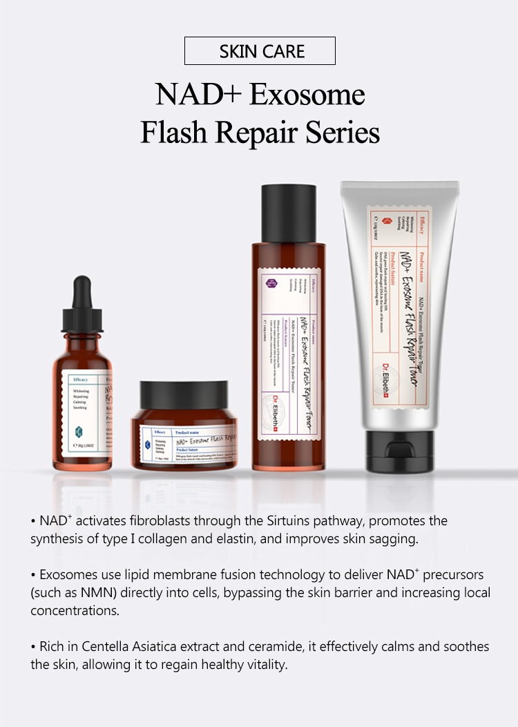 OEM ODM NAD Nanobubble Algae Collagen Face Essence & Cream Set Anti-Aging Skincare Repair & Soothing Effect