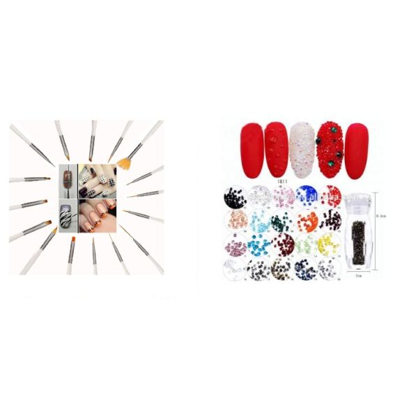 Colorful 6pcs C Curve Metal Rod Sticks DIY Nail Art Tool