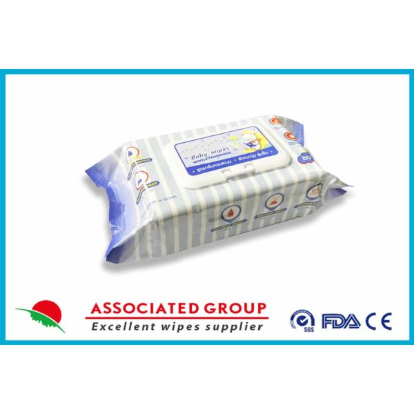 Extra Thick Pure Cotton Baby Wet Tissues Aloe Vera Extract Eco-Friendly