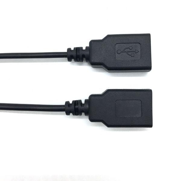 Male Female USB 2.0 Type A Plug to Free End Tinned Open Pigtail Wire Charger Cable for LED Strip