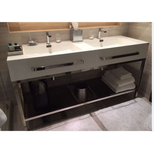 stainless steel Bathroom vanity /bathroom cabinet /HOTEL VANITY V-007