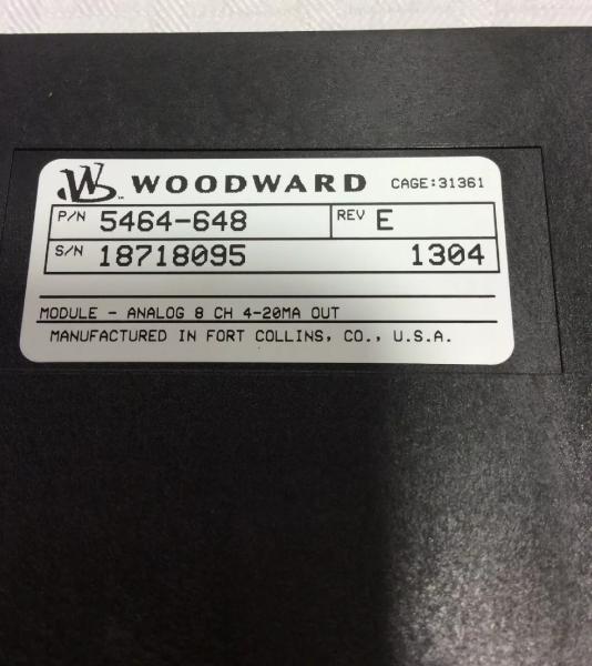 5464-648 módulo de salida analógico de 8 canales de Woodward (4-20mA)