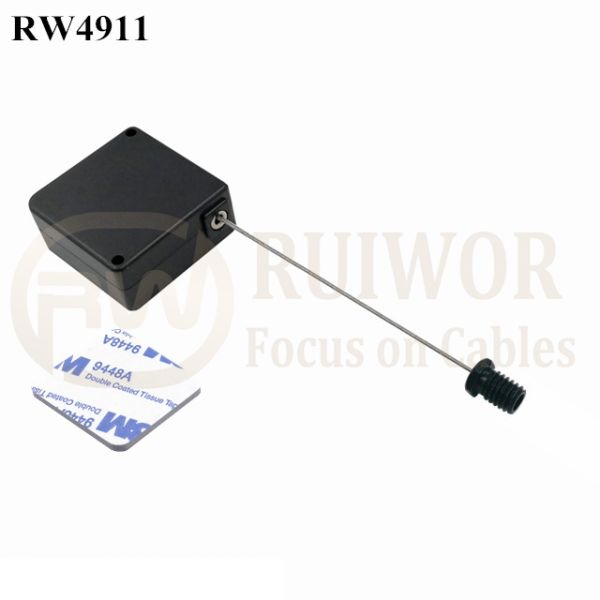 RW4911 Square Ratcheting Retractable Tether Plus Stop Function Plus M6x8MM /M8x8MM Or Customized Flat Head Screw End