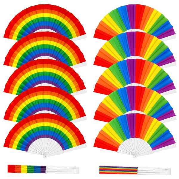 Personalized Hand Fans Rave Fans Pride Rainbow Fans for Event & Party Supplies