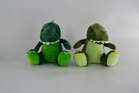 Deux dinosaures verts vert clair et vert foncé