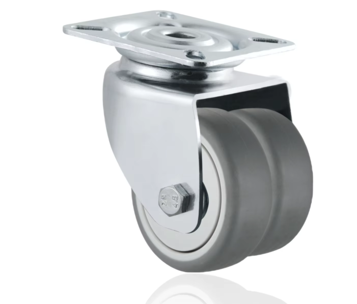 3 Inch / 75 mm Grey PP/TPR Swivel Caster Wheels with Brake –  Furniture & Industrial Mobility Casters