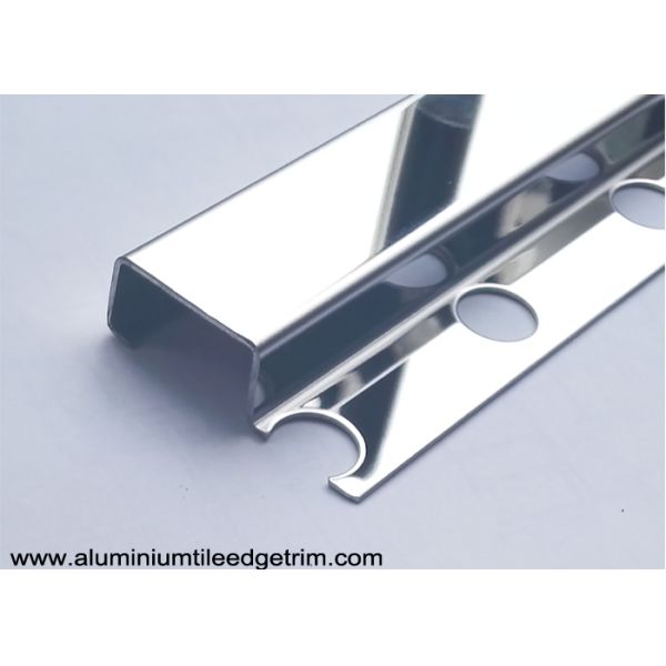 Spainish Square Edge Stainless Steel Tile Corner Trim With 8K Mirror Effect