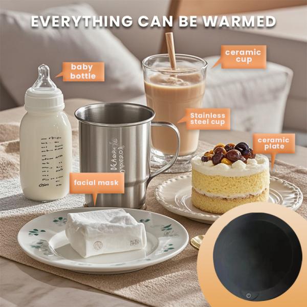 Multipurpose Usb Cup Warmer Smart Travel Bottle Heating Plate With Wireless Charging