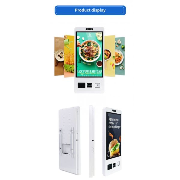 Touchwo 10-Point Capacitive Touch Screen Kiosk with 1920x1080 Resolution and Wall Mount for Self Ordering and Payment