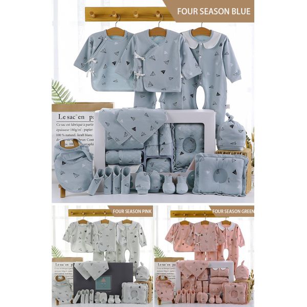 OEM 2023 new born Gift Box Set Jumpsuits 18pcs Baby Sleepwear 100% cotton new born baby clothes gift set
