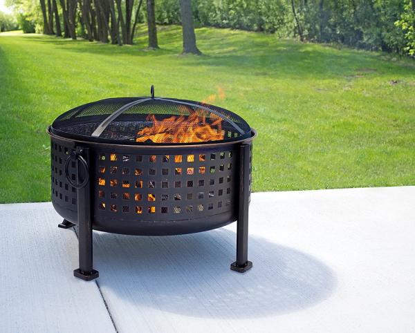 30 Inch 26.4 Pounds Portable Charcoal Fire Pit Outdoor Warming Bbq