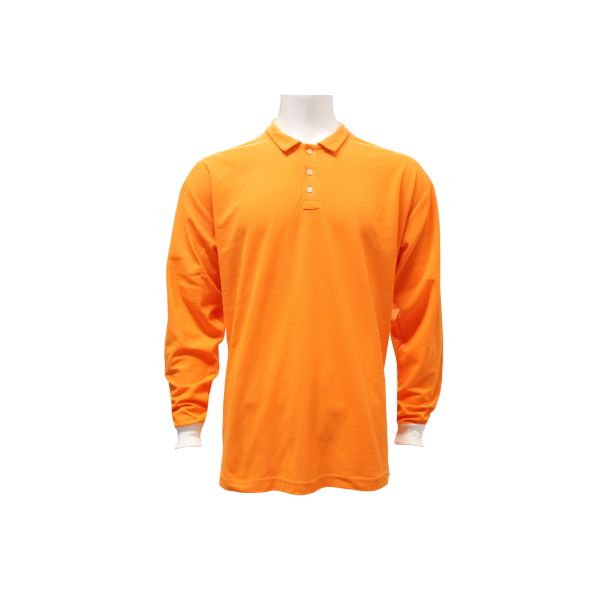 180GSM Orange Long Sleeve T-SHIRT & POLO 100% Polyester
