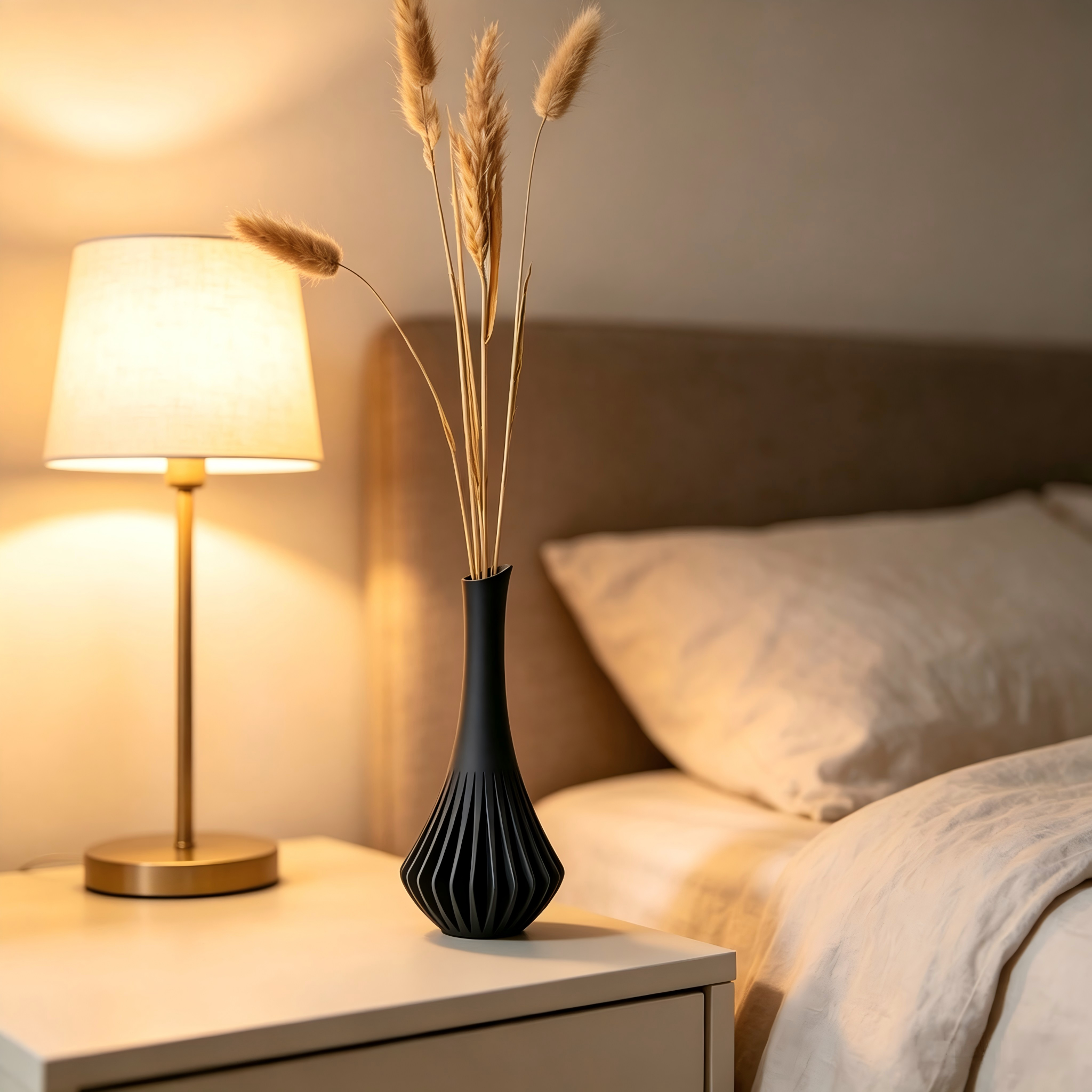 Minimalist Modern Custom 3D Printing Decor Narrow Opening 3d Print Vase For Pampas Grass