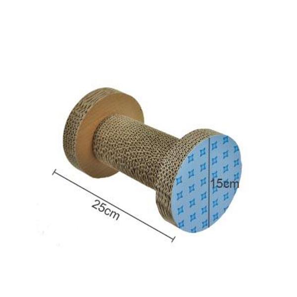 Dumbbell Cat Scratching Board Eco-friendly Corrugated Cardboard Rolling Cat Scratcher Toy