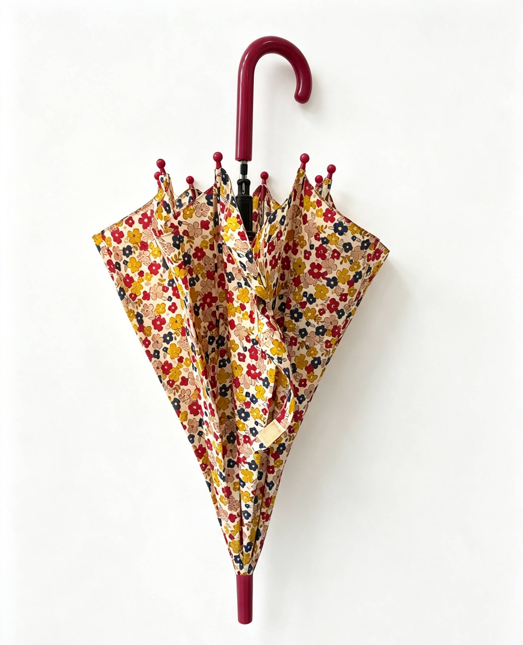Floral Girl Cute Kids Compact Umbrella with Custom Logo Printed and 69cm Open Diameter for School and Camping