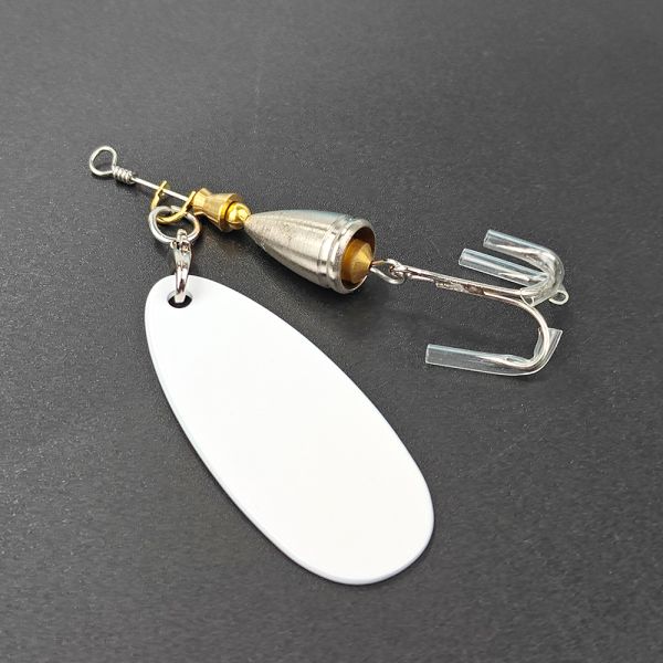 Boîte cadeau par sublimation Plaque en aluminium métallique vierge personnalisée Plomb Trois hameçons Hameçon de pêche pour la pêche en plein air