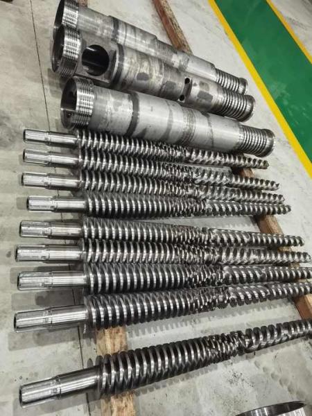 Chrome Plating Conical Twin Screw Extruder Barrel For Pvc Sheet 65/132