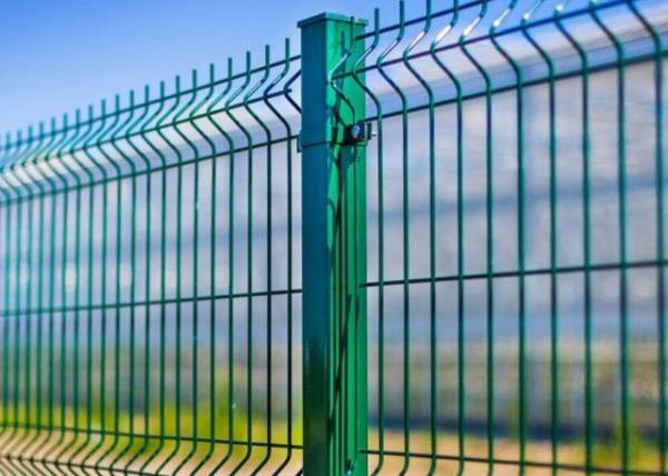 Garden Curved 5mm Powder Coated Wire Fencing 3d V Bend Clear Vu