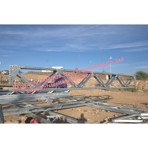 Земноводный стальной мост ферменной конструкции, защита поверхности горячего погружения висячего моста ферменной конструкции гальванизированная