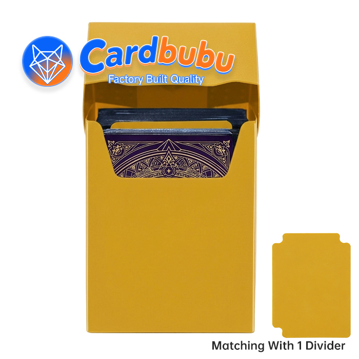 Trading Cards Commander Deck Box Yellow Snap Lock Graded Card Display Case