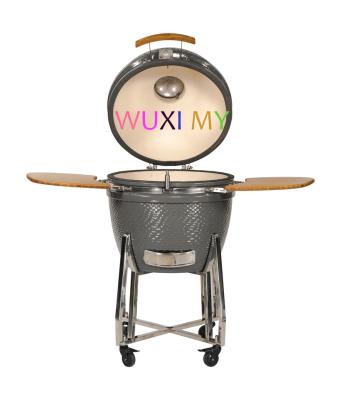Adjustable Charcoal BBQ Grill 24Inch With Manual Ignition & Stainless Steel Cooking Grates