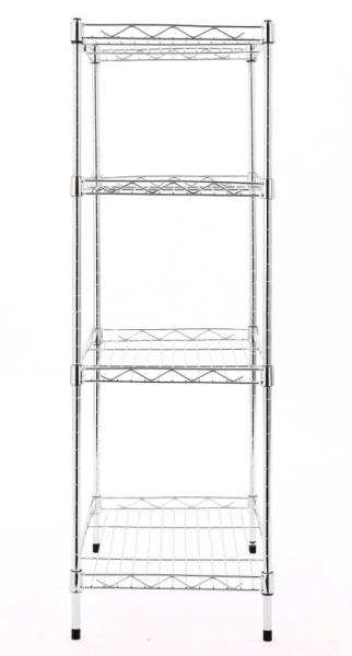 4 Tier Stainless Steel Wire Shelves Customized Logo Non - Folding Rack