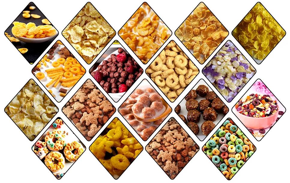 SS304 500kg/h Continuous And Automatic Corn Flakes Processing Line 380V/50Hz With CE Standard