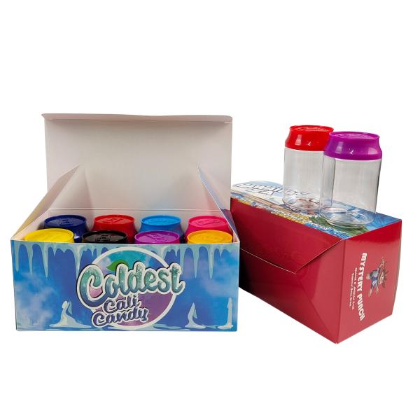 Food-Grade PET Plastic Jars with Twisted Lids 3.5g Soda Can Design
