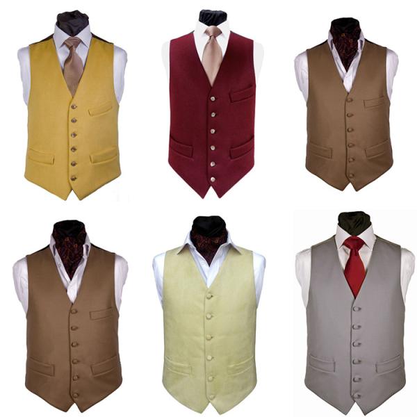 Colorful solid satin vest