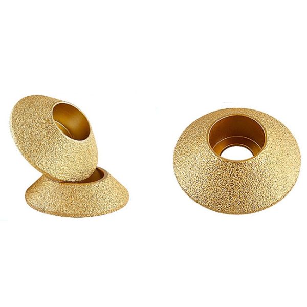 10mm 15mm 20mm Wet Stone Grinding Tile Profile Wheel Vacuum Brazed