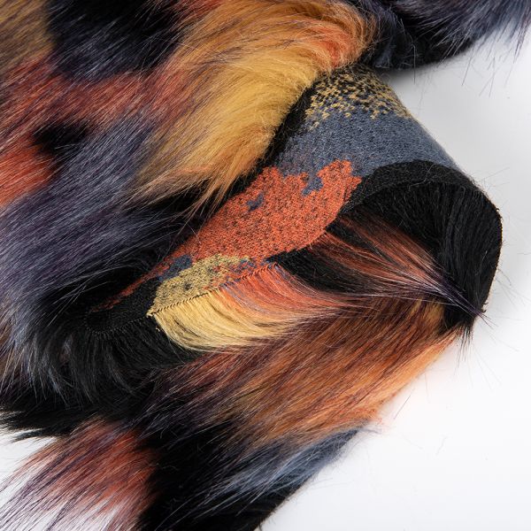 100% Acrylic Front Material Contact Density High Density Faux Fur Fabric for Garments