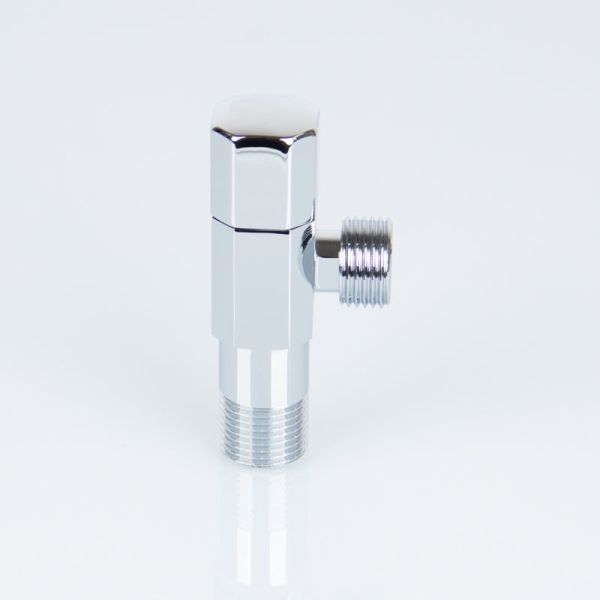 Silver Brass 145g 0.8MPA Chrome Plated Angle Valve